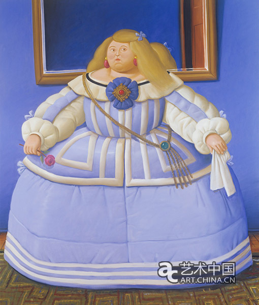 委拉斯凯兹《玛格丽特公主像》再创作(2005),布面油画